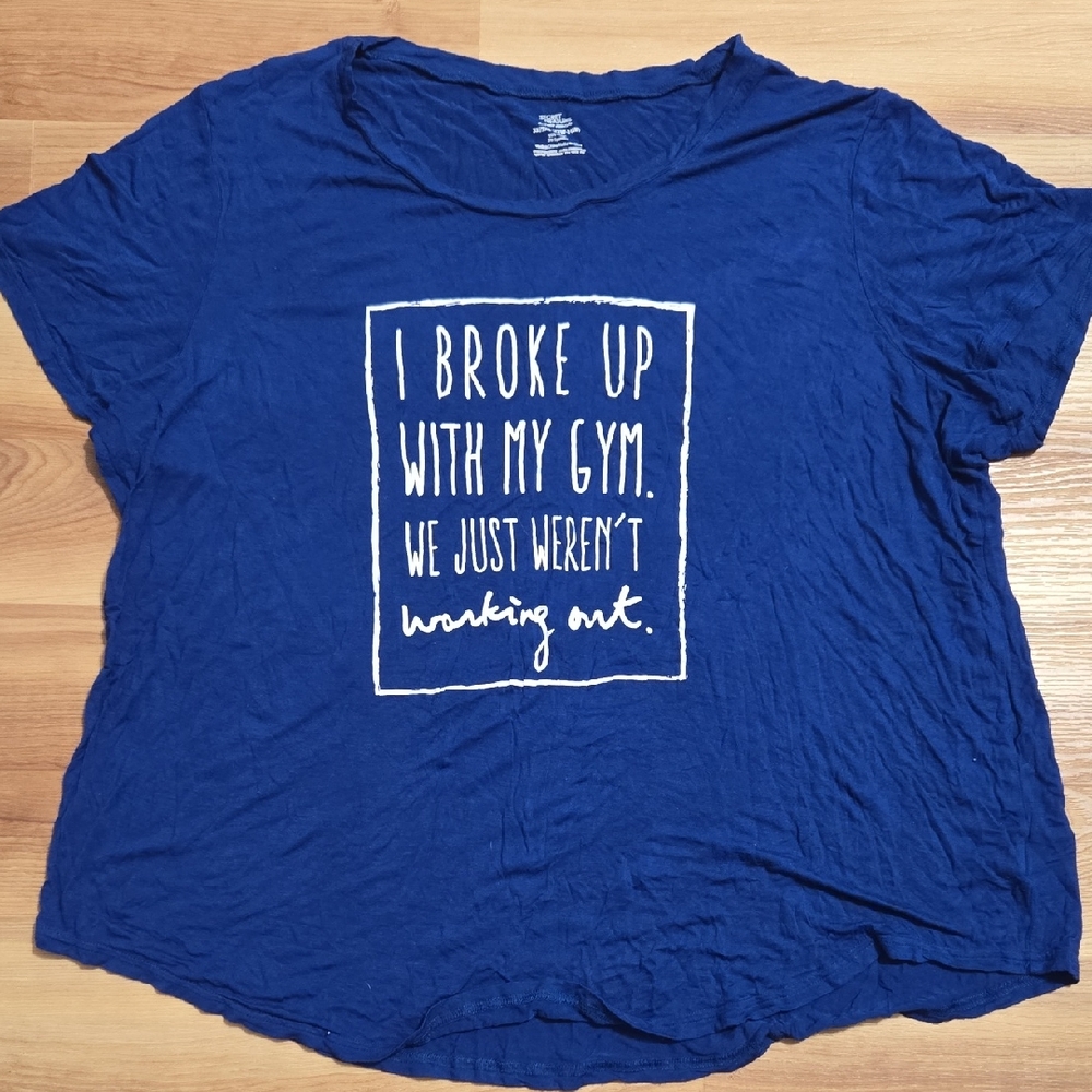 secret treasures dark blue sleepwesr shirt